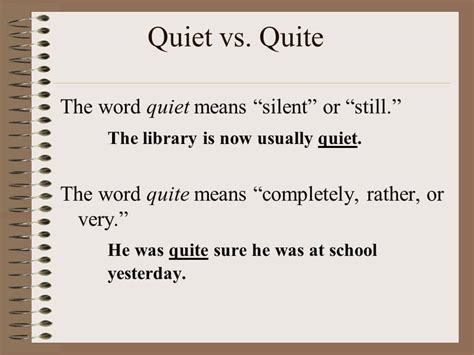 Grammar Lessons with Kate: Quite vs. quiet - The Aha! Connection