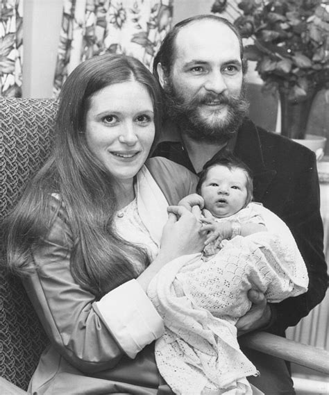 Musician Mike Pinder, of the band 'The Moody Blues', pictured with his wife Donna and bay son ...