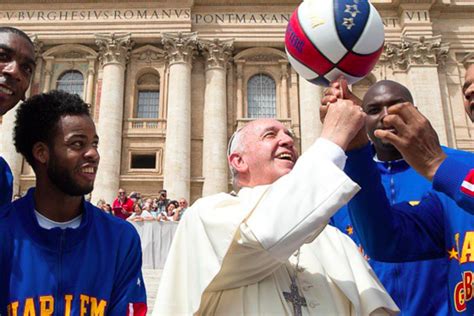 Pope Francis "Sports can open the way to Christ in those places or environments....practicing a ...