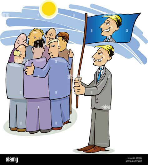 Cartoon Illustration of Election Campaign Meeting Stock Photo - Alamy