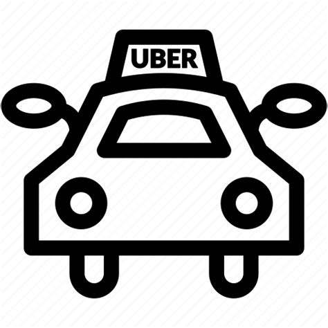 Uber, uber car, uber driver icon