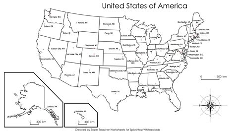 Printable U.s Map With State Names And Capitals Fresh United States Map ...