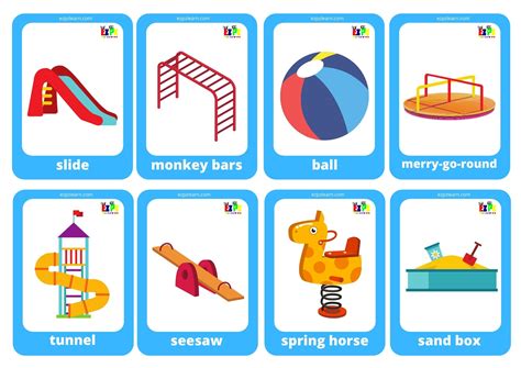 Playground Game Cards / Mini Flashcards - Ezpzlearn.com