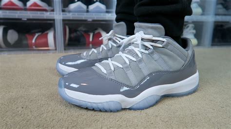 NIKE AIR JORDAN 11 LOW "COOL GREY" ON FEET - YouTube