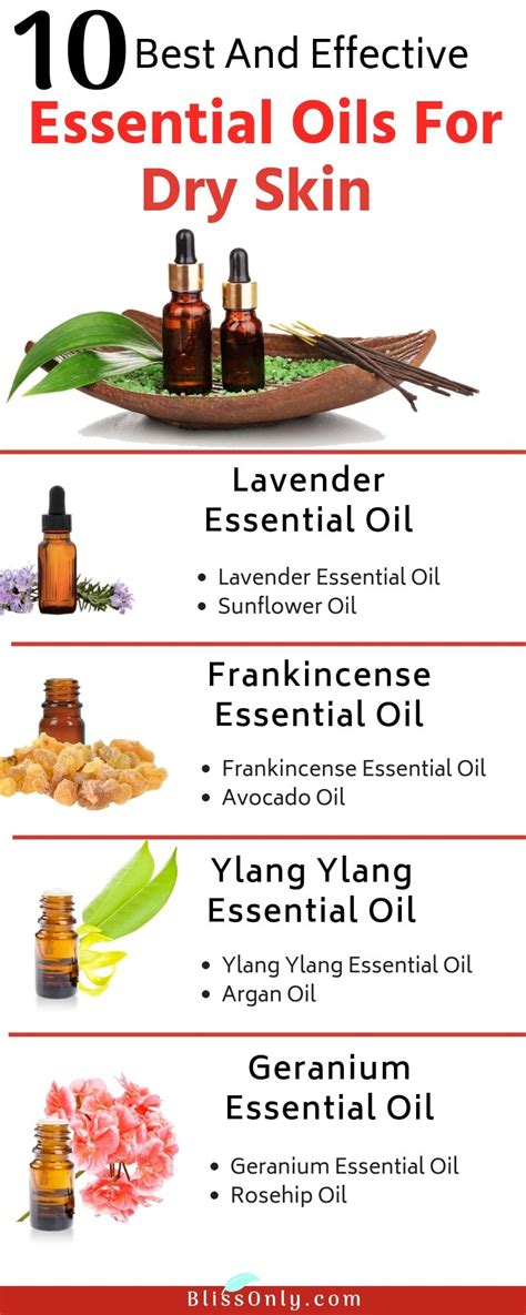 10 Best Essential Oil For Dry Skin And How To Use Them - BlissOnly | Oil for dry skin, Essential ...