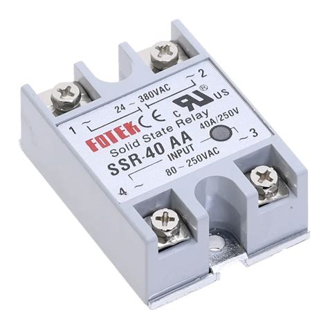 1pcs SSR 40AA 40 AA Solid State Relay Module 80 250V AC Input 24 380VAC 40A|ssr-40aa 40a|40a ...