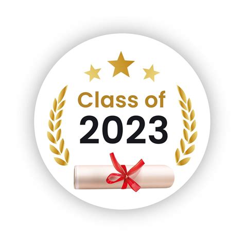 Pack of 24 paper labels, Congratulations Class of 2023, Graduation ...