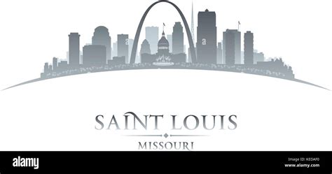 Saint Louis Missouri city skyline silhouette. Vector illustration Stock ...