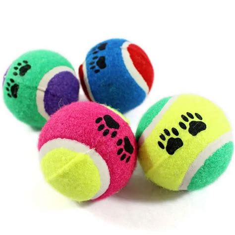 New Pet Toy Ball Dog Toy Tennis Balls Run Fetch Throw Play Toy Chew Toy ...