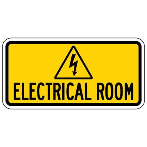 Electrical Room Sign with Symbol and Text - 12x6 | Room signs, Text, Room