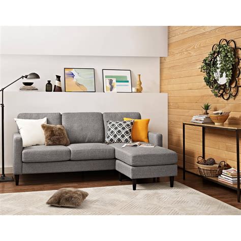 Dorel Living Kaci Sectional, Reversible, Multiple Colors - Walmart.com