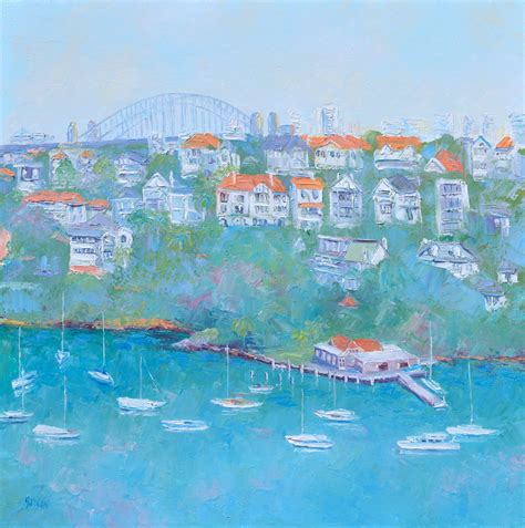 Mosman Bay and Sydney Harbour Bridge - Art Lovers Australia