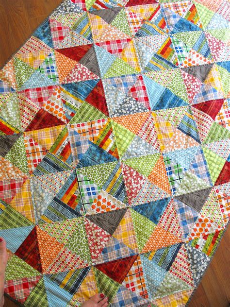 Fussy Cut: Weston's quilt - half square triangles