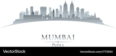 Mumbai india city skyline silhouette Royalty Free Vector