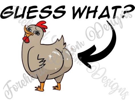 Guess What Chicken Butt Digital Design, Funny, Sublimation, Dtf, Tumbler - Etsy