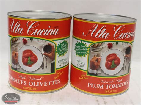 LOT OF 2 ALTA CUCINA PLUM TOMATOES 100FL OZ