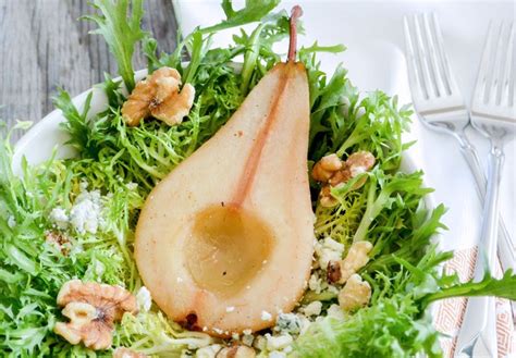 Frisee Salad with Winter Spiced Poached Pears Savory Potato, Baked ...