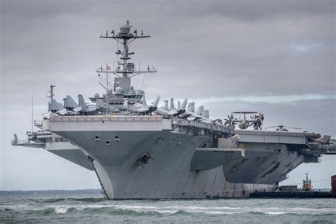 Most U.S. aircraft carriers sit idle in Virginia ports • Virginia Mercury