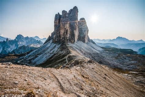 Summer Sunrise at Tre Cime Di Lavaredo in the Dolomites National Park, Italy Stock Photo - Image ...