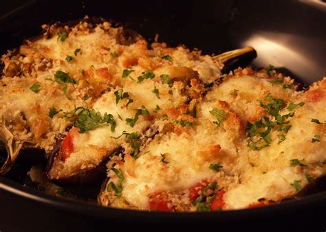 Italian Stuffed Aubergines - Pescetarian.Kitchen