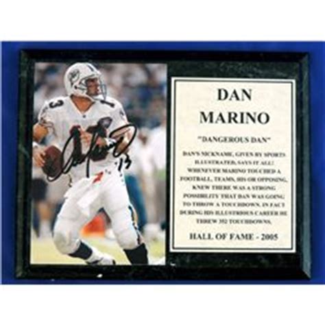 Dan Marino Autographed Photo Plaque with