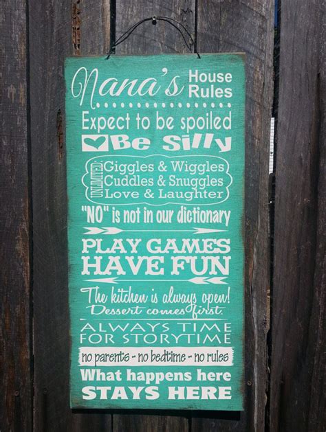House Rules Sign, Farmhouse Wall Decor, Farmhouse Chic, Distressed Wood ...