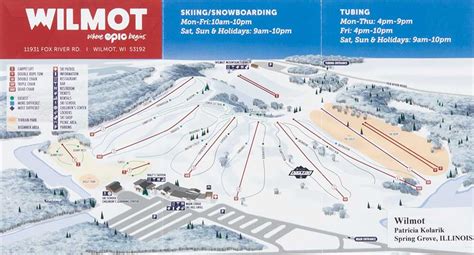 Wilmot Ski Area Trail Map