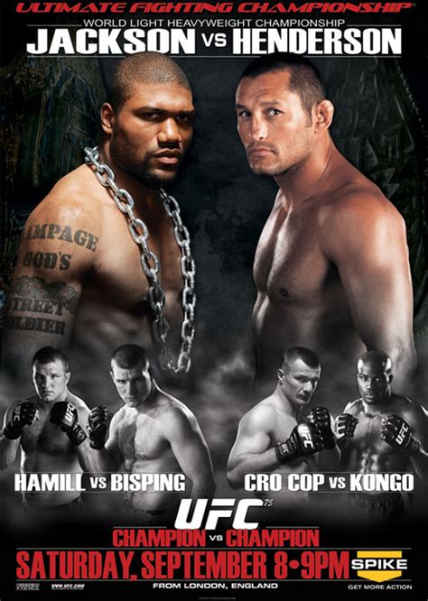 UFC 75 Fight Card from London, England - MMAmania.com