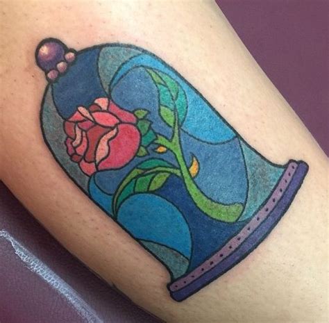 Love this enchanted rose tattoo | Beauty & the Beast | Pinterest | Rose Tattoos, Stained Glass ...