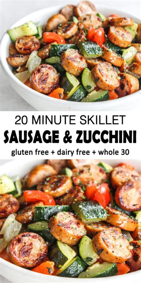 SKILLET SAUSAGE AND ZUCCHINI – 20 MINUTE