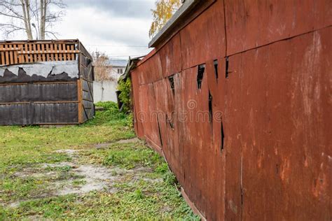 Old abandoned garage stock image. Image of building - 103999429