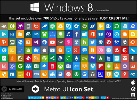 Metro UI Icon Set - 725 Icons by dAKirby309 on DeviantArt