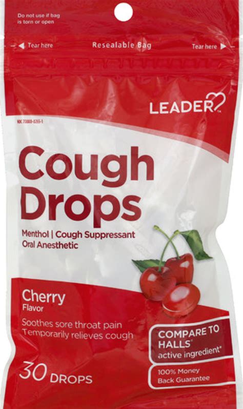 LEADER™ Cough Drops Cherry 30 ct