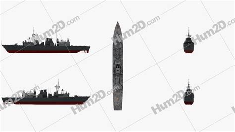 Halifax class frigate Blueprint in PNG - Download Ship Clip Art Images