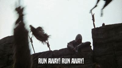 Monty Python Holy Grail Gif Run Away