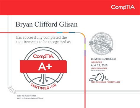 CompTIA A+ Certificate