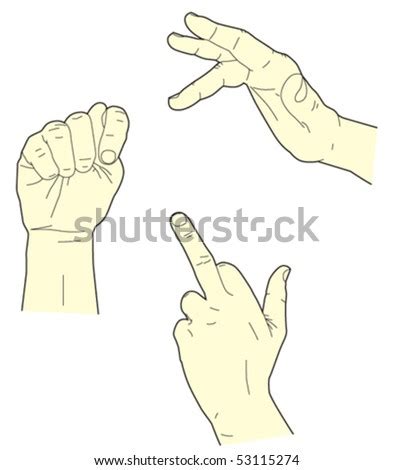 Rude Hand Gestures Stock Vector Illustration 53115274 : Shutterstock