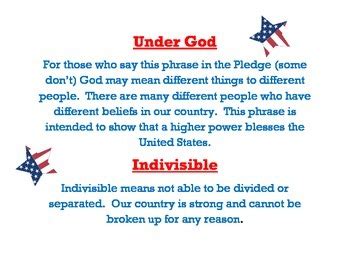 Meaning of Pledge of Allegiance by Teacher Mom Power | TPT