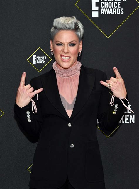 Pink Attends 2019 E! People’s Choice Awards at Barker Hangar in Santa ...