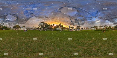 360° view of Under Bending Arc at Sunset St. Pete Pier - Alamy