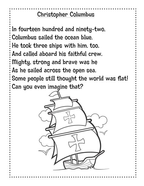 Engage Younger Kids With Columbus Day With Printable Coloring Pages ...