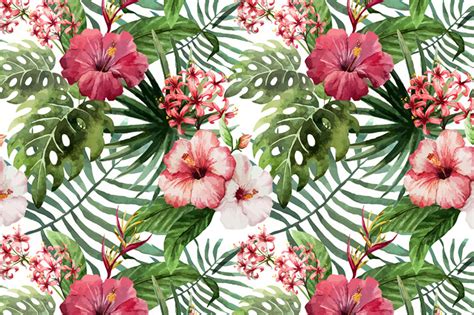 4 Tropical Patterns (VECTOR) By Lembrik's Artworks | TheHungryJPEG