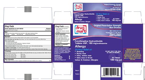 Fexofenadine Hydrochloride Information, Side Effects, Warnings and Recalls