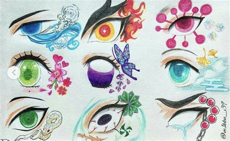 Hashira eyes | Dibujos, Bocetos artísticos, Tutoriales de dibujo de los ojos