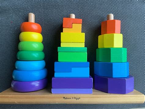 Wooden stackable puzzle from Melissa & Doug, Hobbies & Toys, Toys & Games on Carousell
