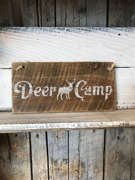 Deer Camp Sign Hunting Camp Sign Deer Hunter Gift Barn - Etsy