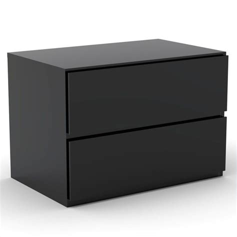 Night Stand in Black Lacquer & Melamine - 222206