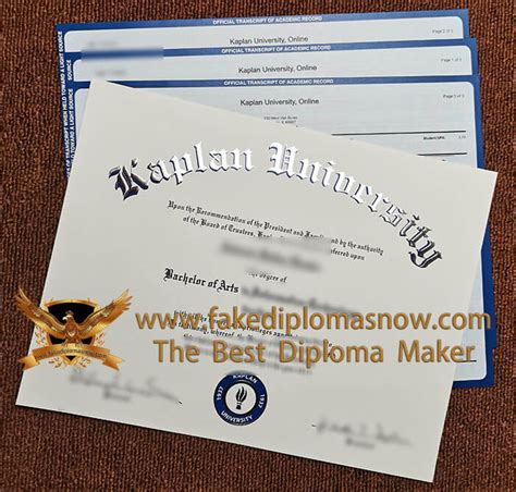 Where to order a premium Kaplan University diploma and transcript?