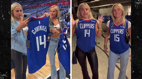 Cavinder Twins Gifted Custom Jerseys at Clippers-Suns Playoff Game