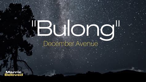 Bulong (Lyrics) By: December Avenue 🦋🦋🦋 - YouTube